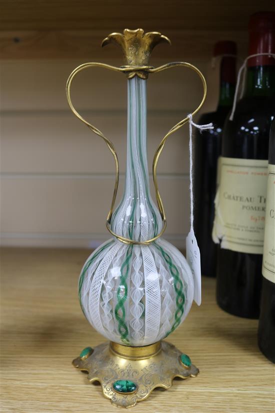 A Venetian ormolu mounted bottle, H.25cm